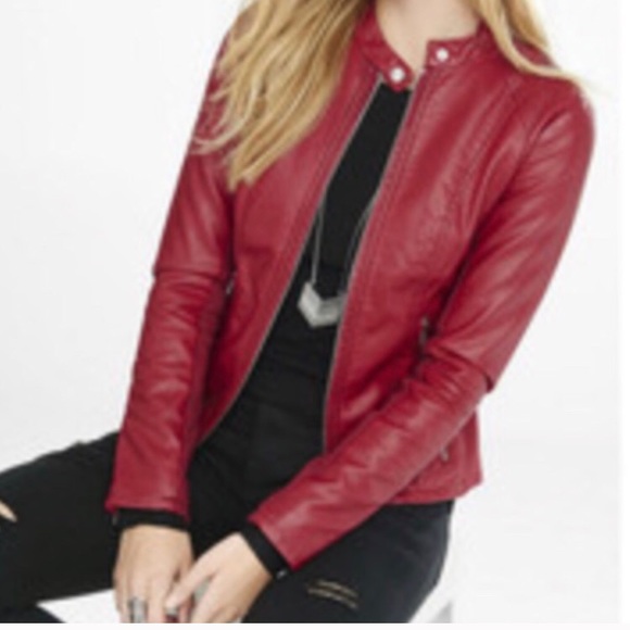Express Jackets & Blazers - ❤️FLaSH SALE❤️express red vegan leather jacket
